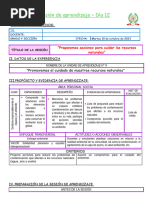 2.2. P.S. - Sesión Proponemos Acciones para Cuidar Los Recursos Naturales