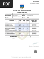 Individual Marksheets KTU