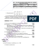 Maths TleD Eval1 College Reine Lourdes 2019 2020