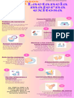 Infografía Mamás Madre Hijos Niños Lactancia Femenino Ilustrado Circular Beige Crema Rosa