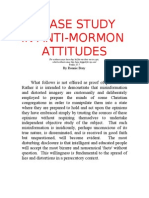 A Case Study: Anti Mormon Attitudes - The Elim Pentecostal Church Huddersfield