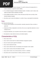 Chapter 4 - Structured Query Language - (SQL)