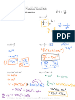 Differentiation Power, Product and Quotient Rule WITH EXPLANATIONS