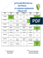 Horario de Evaluacion Complementarias II