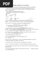 XI - Numericals. Motion in Straight Line & Motion in Plain-1