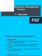 Topic 1 Operations Management Overview