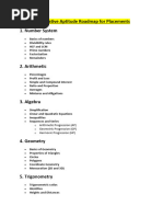 Aptitude For Placements