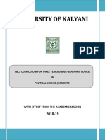 Political Science Honours - CBCS - Syllabus Wef 2018-19