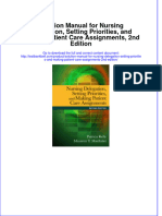 Full Download Solution Manual For Nursing Delegation, Setting Priorities, and Making Patient Care Assignments, 2nd Edition File PDF Free All Chapter