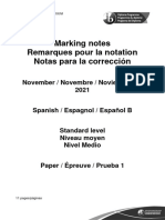 Spanish - B - Paper - 1 - SL - Markscheme - Spanish 2