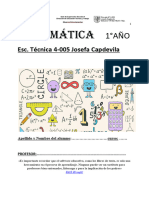 Cuadernillo 1°año MATEMÁTICA 2024