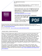 Introducing The Boundary Element Method With MATLAB