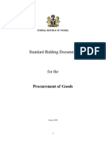 Standard Bidding Document For Procurement of Goods