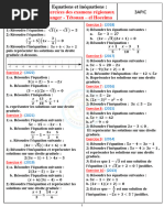 1 Exercices Des Examens Régionaux Avec Solution Equation Et Inequation