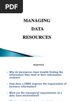 Managing Data Resources