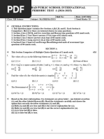 PT1 XII Maths QP