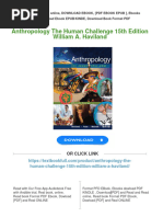 Get Anthropology The Human Challenge 15th Edition William A. Haviland Free All Chapters