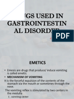 Drugs Used in Gastrointestinal Disorder