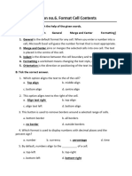 Lesson No.6 Format Cell Contents