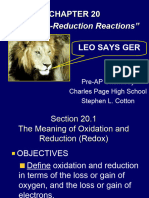 Chapter 20 Oxidation-Reduction Reactions