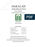 Makalah Teknik Menulis Surat