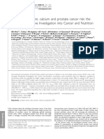 Animal Foods, Protein, Calcium and Prostate Cancer Risk - The European Prospective Investigation Into Cancer and Nutrition