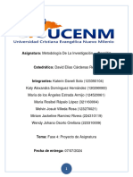 Asignatura: Metodología de La Investigación Sección