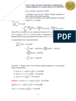 1.5 Converting Volterra Integral Equation To ODE