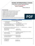 11th Class Question Paper Annual