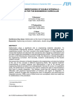 Students' Understanding of Double Integrals - Implications For The Engineering Curriculum