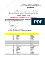 Candidats Concours MST PCAM 2022 2023