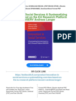 (FREE PDF Sample) Innovation in Social Services A Systematizing Overview Based On The EU Research Platform INNOSERV Andreas Langer Ebooks