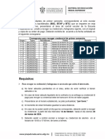 Cronograma para Recoger Credencial de Primer Semestre