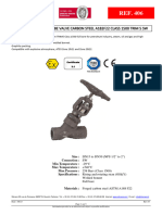 Technical Datasheet Forged Carbon Steel A182 f22 Globe Valve Class1500 Trim5 SW