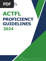 ACTFL Proficiency Guidelines 2024