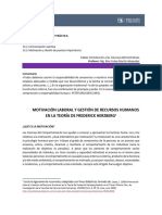 Motivación Laboral y Gestión de Recursos Humanos en La Teoría de Frederick Herzberg