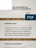 Types of Assessment and Practices of Assessment