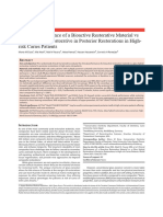 Clinical Performance of A Bioactive Restorative Material Vs A Glass Hybrid Restorative in Posterior Restorations in High - Risk Caries Patients