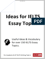 Liz Ideas For IELTS Writing Volume 2 Topics F R