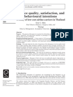 (2009) Service Quality, Satisfaction, and Behavioural Intentions A Study of Low Cost Airline Carriers in Thailand