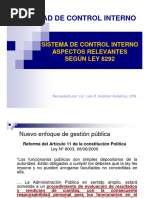 Generalidades Aspectos Relevantes Del Sistema de Control Interno Coso Ley 8292