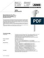 Push-In Thermocouples With Connection Head Form B: Technical Data