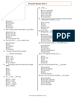 Present Tenses Test Class 10