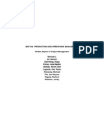 Project Management Written Report