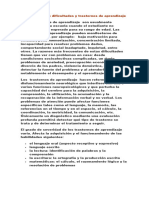 Diferencia Entre Dificultades y Trastornos de Aprendizaje