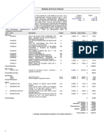 Precios Unitarios de Cancelerias de Aluminio y Cristales