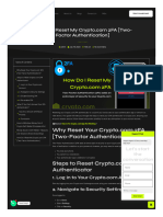 How Do I Reset My Crypto - Com 2FA?
