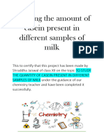 Studying The Amount of Casein Present in Different Samples of Milk 1 WRD