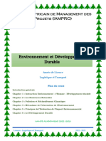 Cours Env Et Dev Durable 2023 - 2024 Chap 1,2