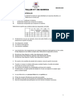 Taller N°1 - Química Inorgánica (1° Parte)